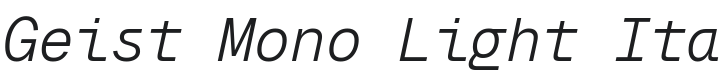 Geist Mono Light Italic Font Preview