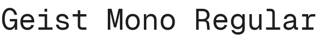 Geist Mono Font Preview
