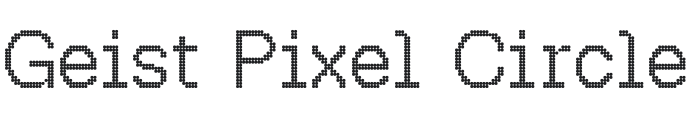 Geist Pixel Circle Font Preview