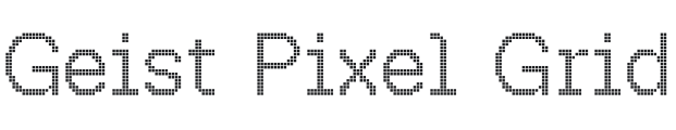 Geist Pixel Grid Font Preview