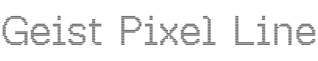 Geist Pixel Line Font Preview