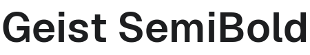 Geist SemiBold Font Preview