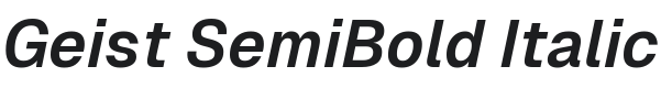 Geist SemiBold Italic Font Preview