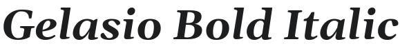 Gelasio Bold Italic Font Preview