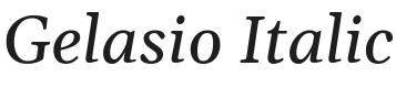 Gelasio Italic Font Preview