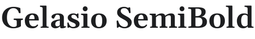 Gelasio SemiBold Font Preview