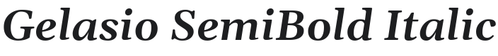 Gelasio SemiBold Italic Font Preview