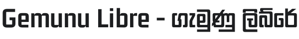 Gemunu Libre Bold Font Preview