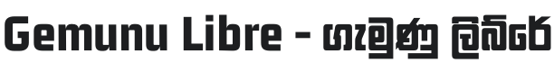 Gemunu Libre ExtraBold Font Preview
