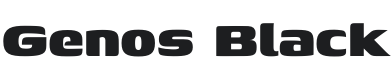 Genos Black Font Preview