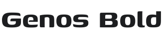 Genos Bold Font Preview