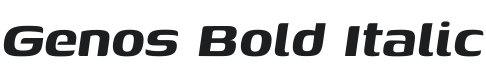 Genos Bold Italic Font Preview