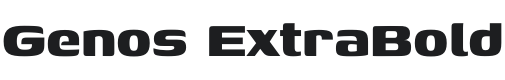Genos ExtraBold Font Preview