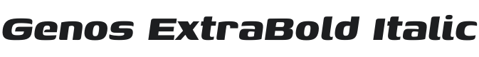 Genos ExtraBold Italic Font Preview