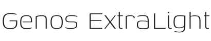 Genos ExtraLight Font Preview