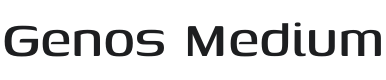 Genos Medium Font Preview