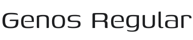 Genos Font Preview