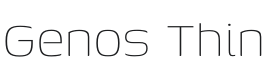 Genos Thin Font Preview