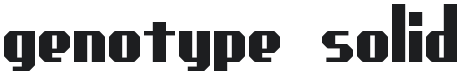 genotype S BRK Font Preview
