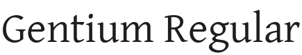 Gentium Font Preview