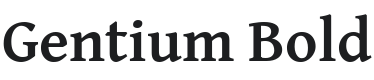 Gentium Bold Font Preview