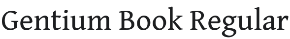 Gentium Book Font Preview