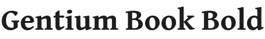 Gentium Book Bold Font Preview