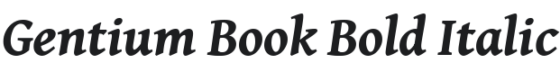 Gentium Book Bold Italic Font Preview