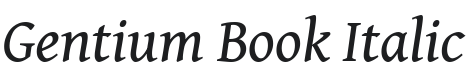 Gentium Book Italic Font Preview