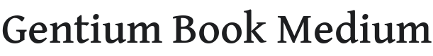 Gentium Book Medium Font Preview