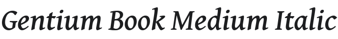 Gentium Book Medium Italic Font Preview