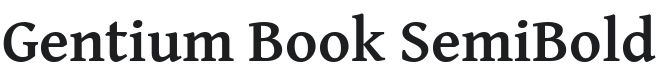 Gentium Book SemiBold Font Preview
