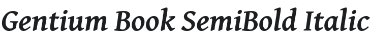 Gentium Book SemiBold Italic Font Preview