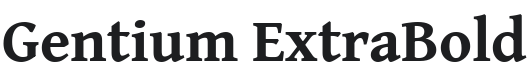 Gentium ExtraBold Font Preview