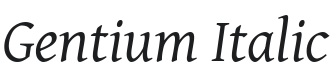 Gentium Italic Font Preview