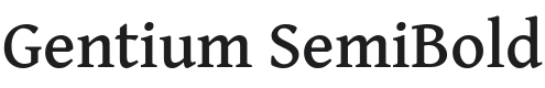 Gentium SemiBold Font Preview