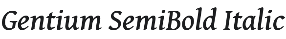 Gentium SemiBold Italic Font Preview