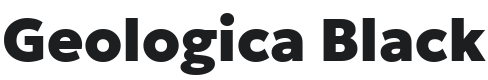 Geologica Black Font Preview