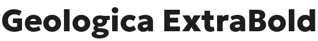 Geologica ExtraBold Font Preview
