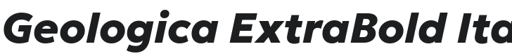 Geologica ExtraBold Italic Font Preview
