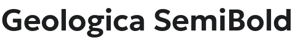 Geologica SemiBold Font Preview