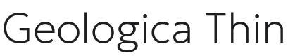 Geologica Thin Font Preview