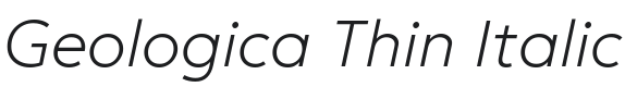 Geologica Thin Italic Font Preview
