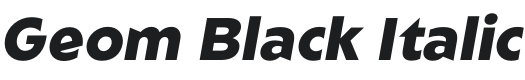 Geom Black Italic Font Preview