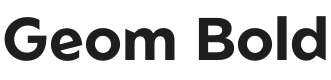 Geom Bold Font Preview