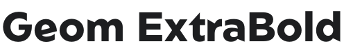 Geom ExtraBold Font Preview