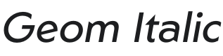 Geom Italic Font Preview