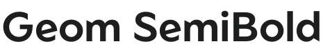 Geom SemiBold Font Preview