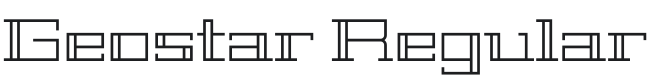 Geostar Font Preview