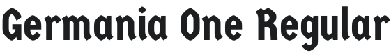 Germania One Font Preview